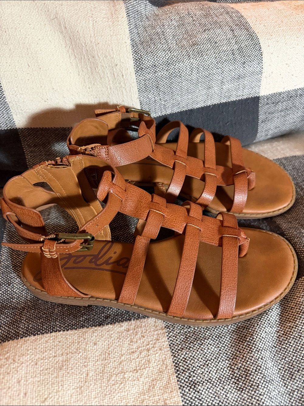 Zodiac Brown Leather Gladiator Sandals